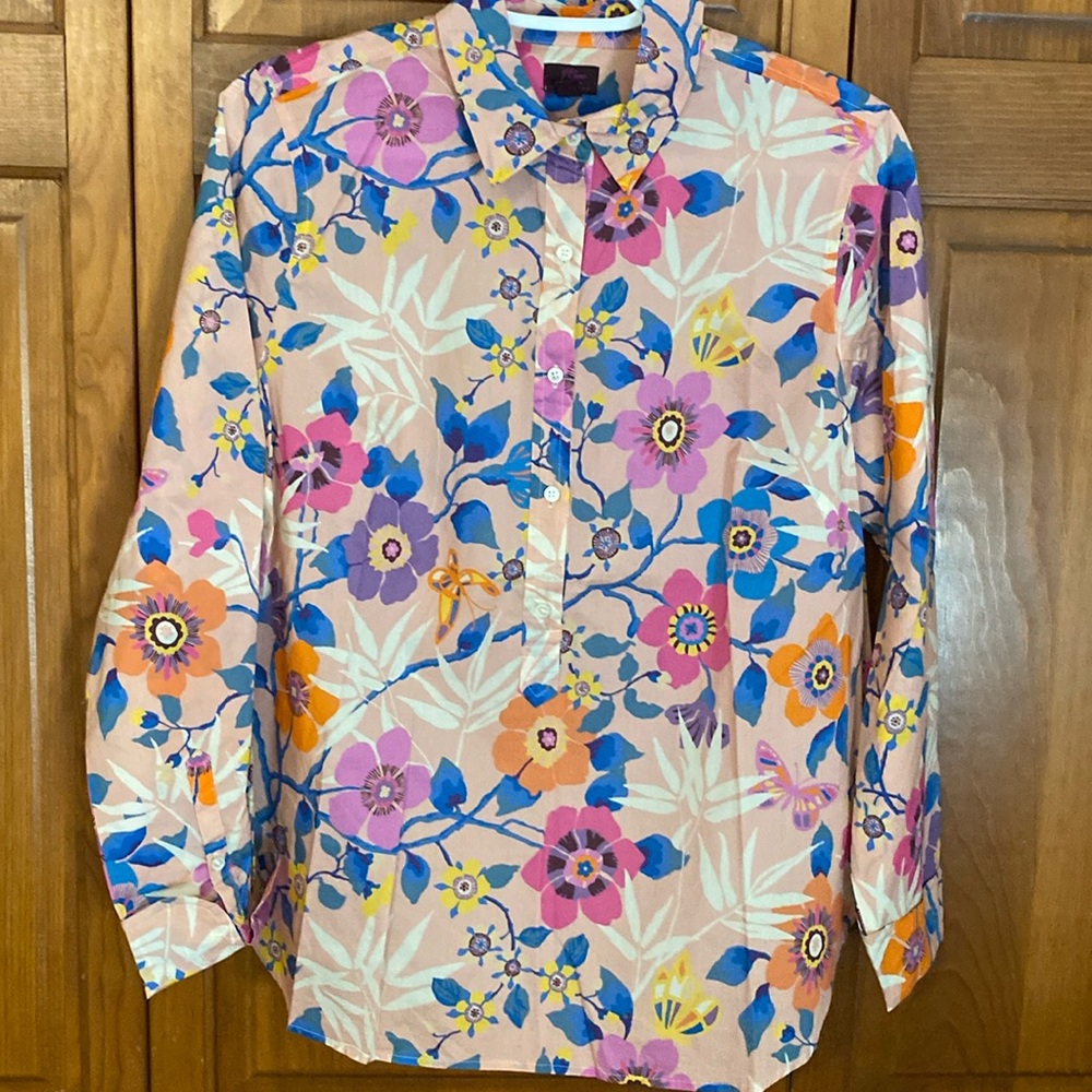 J Crew EUC Liberty Fabric Button down Shirt
